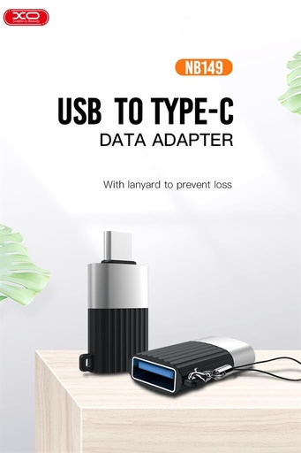 XO NB149-F USB 2.0–USB-C adaptor adapter (Negru)