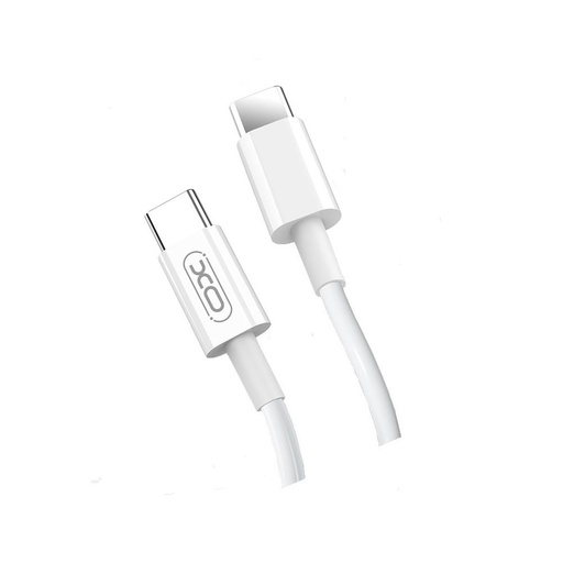 XO NB124 USB-C cablu de date (Alb) – USB-C–USB-C, 1 m, PD suport