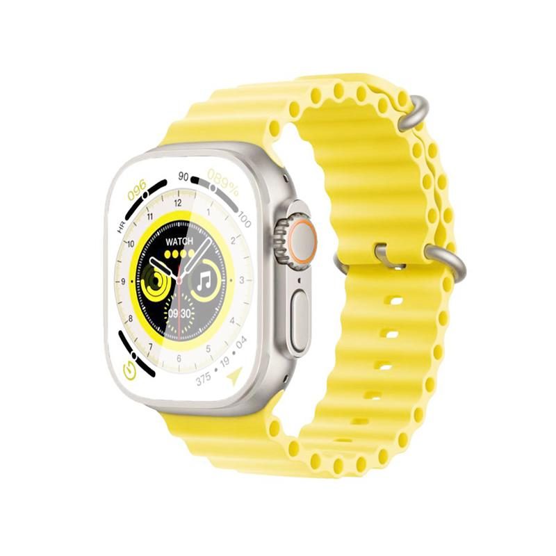 [6920680837953] XO M8 Pro smartwatch (Yellow) – 1.96", 49 mm, call answering, wireless charging