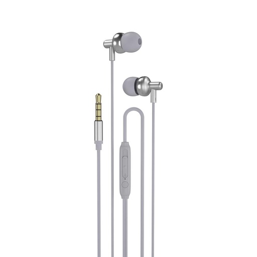 XO EP35 cu fir căști, cu microfon, 3,5mm Jack cu conector, gri