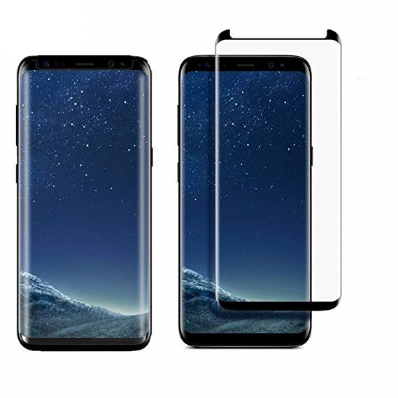 [KV-589513218132] Samsung Galaxy S9 5D tempered glass full screen, clear (black frame)