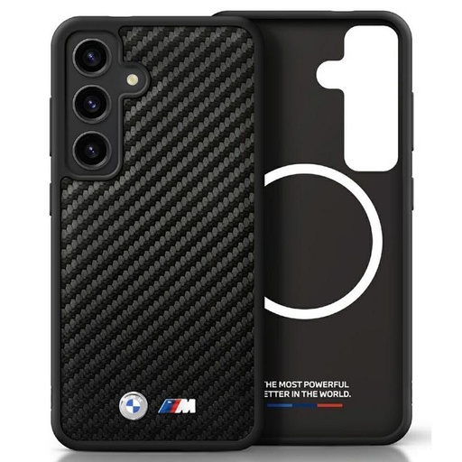 Samsung Galaxy S25 BMW PU Carbon MagSafe husă (Negru) - BMHMS25S24PUCILK