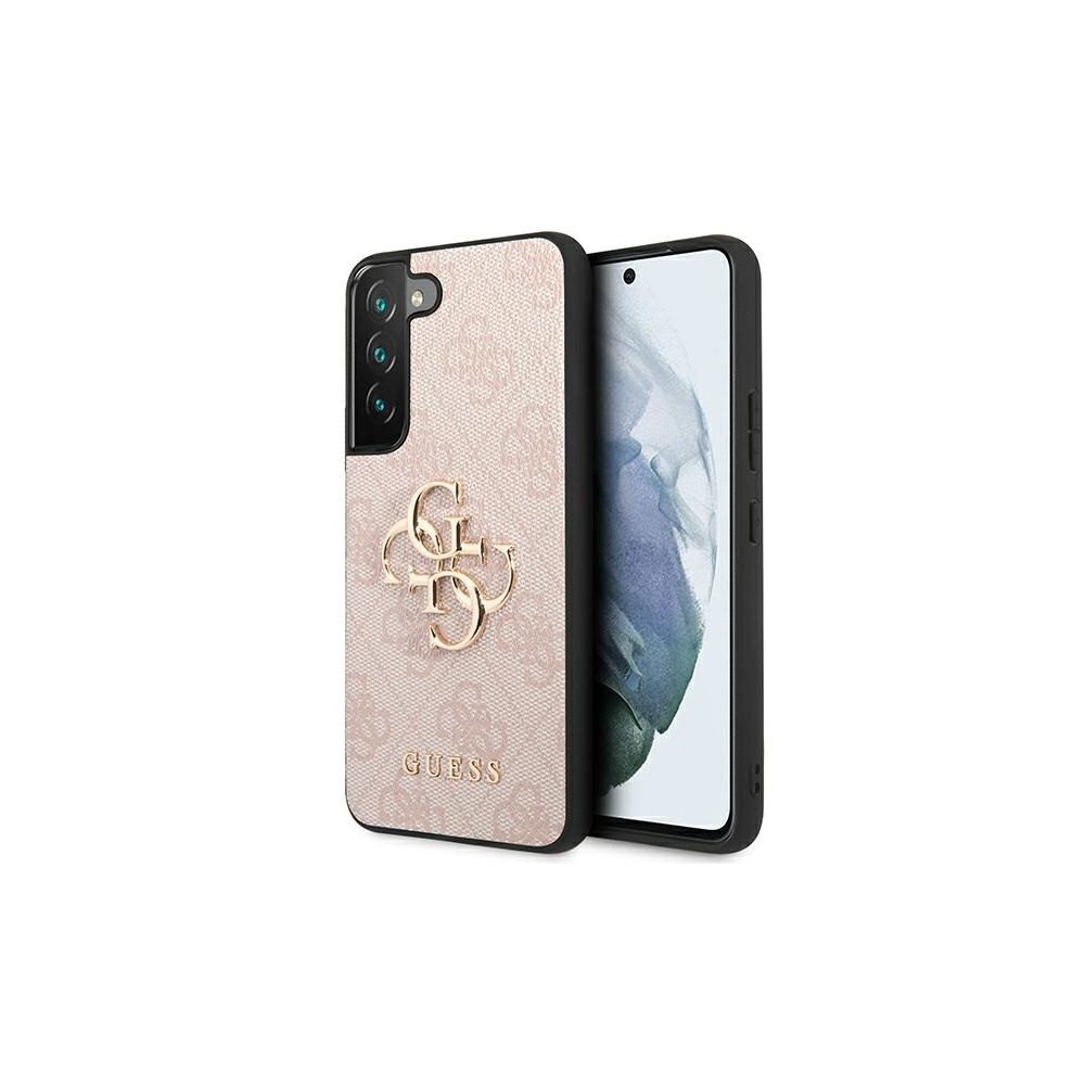 [GUHCS22S4GMGPI] Samsung Galaxy S22 5G Guess PU 4G Metal Logo case (Pink) - GUHCS22S4GMGPI