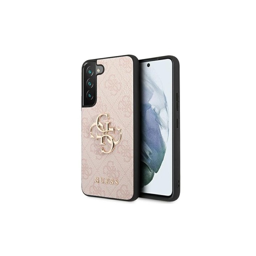 Samsung Galaxy S22 5G Guess PU 4G Metal Logo husă (Roz) - GUHCS22S4GMGPI