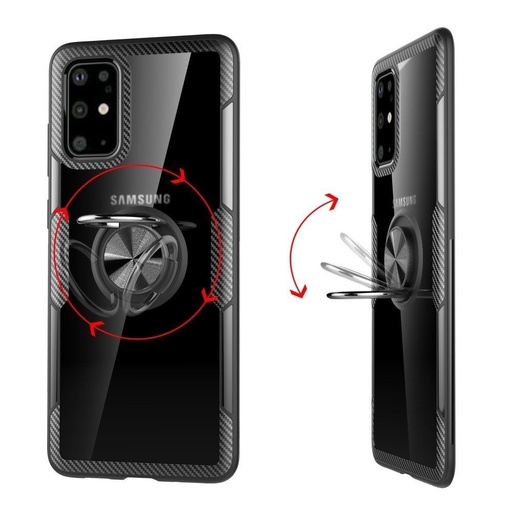 Apple iPhone 11 (6,1") carbon ring husă spate, negru