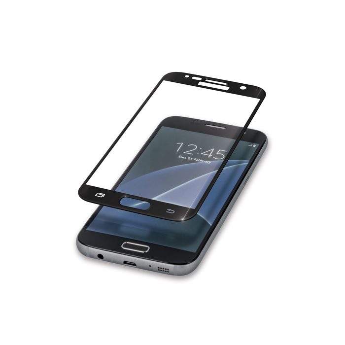 [KV-51651321] Samsung Galaxy A6 2018 5D tempered glass full screen, clear (black frame)