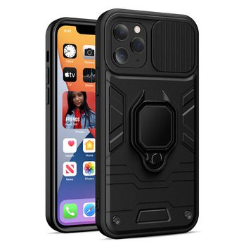 [POK047341] Samsung Galaxy A33 5G ring lens camera-protecting back cover case (Black)
