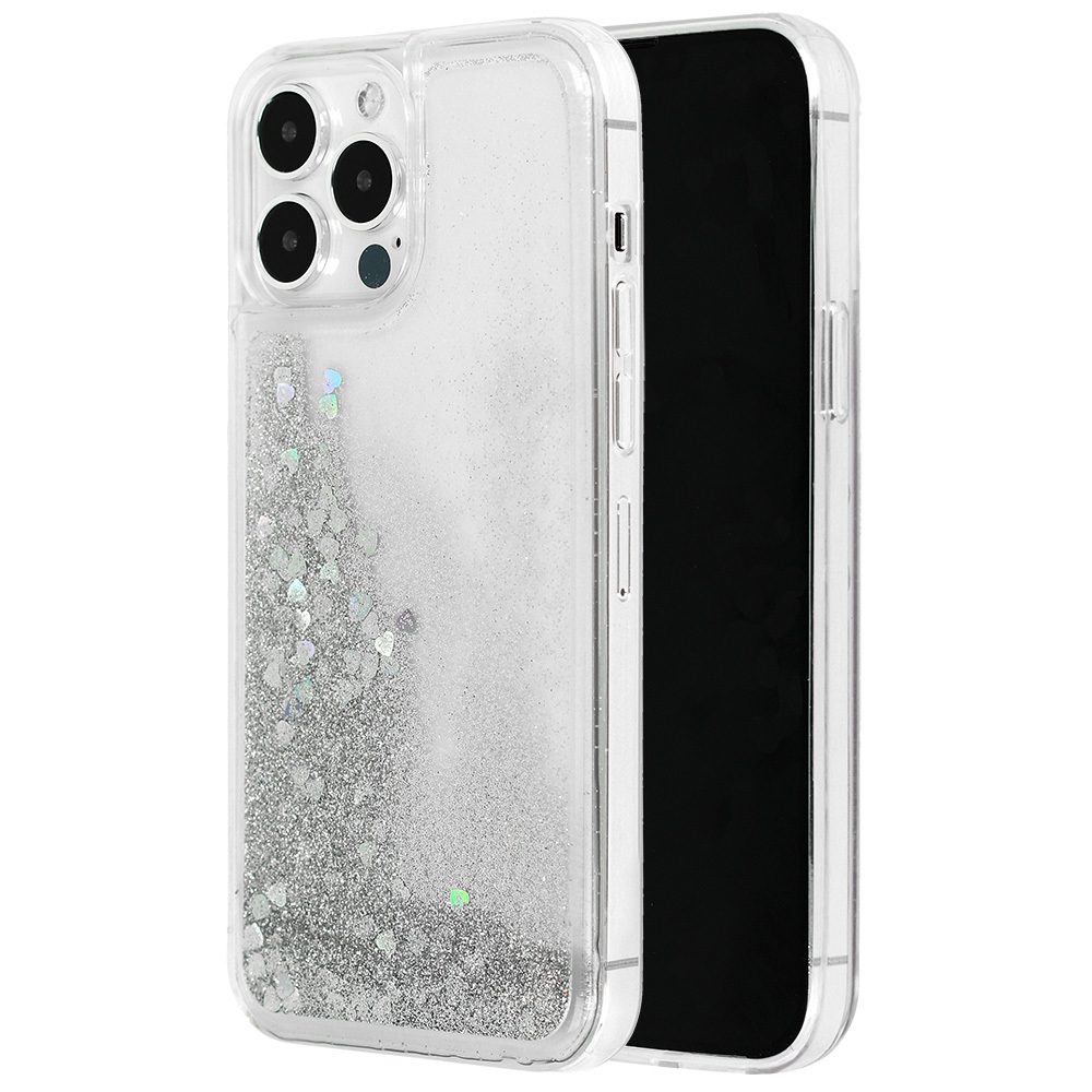 [POK047356] Samsung Galaxy A13 4G liquid heart back cover case (Multicolor)