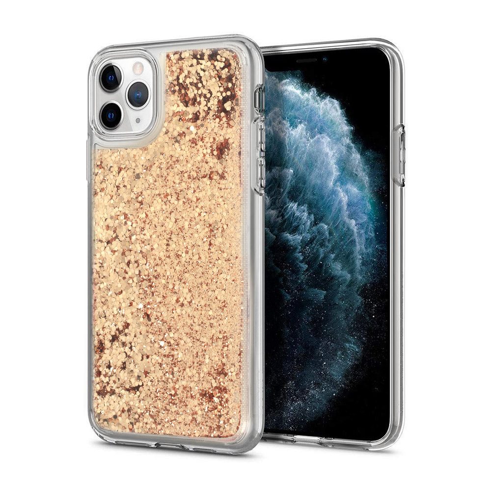 [POK048131] Samsung Galaxy A13 4G liquid glitter back cover case (Gold)