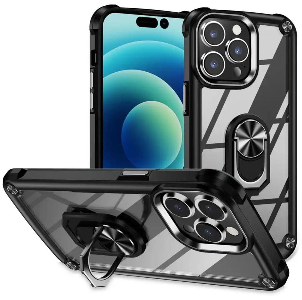 [5990202209092] Samsung Galaxy A12 airbag shockproof back cover case, (Black)