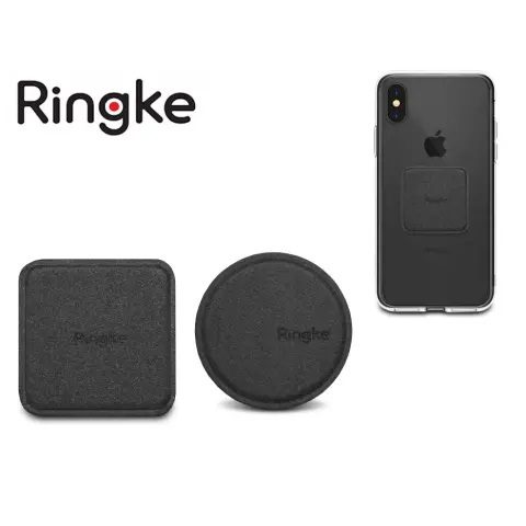 Ringke METALPLATE magnetic lemez 2 db plăcuță metalică magnetic pentru suport, negru