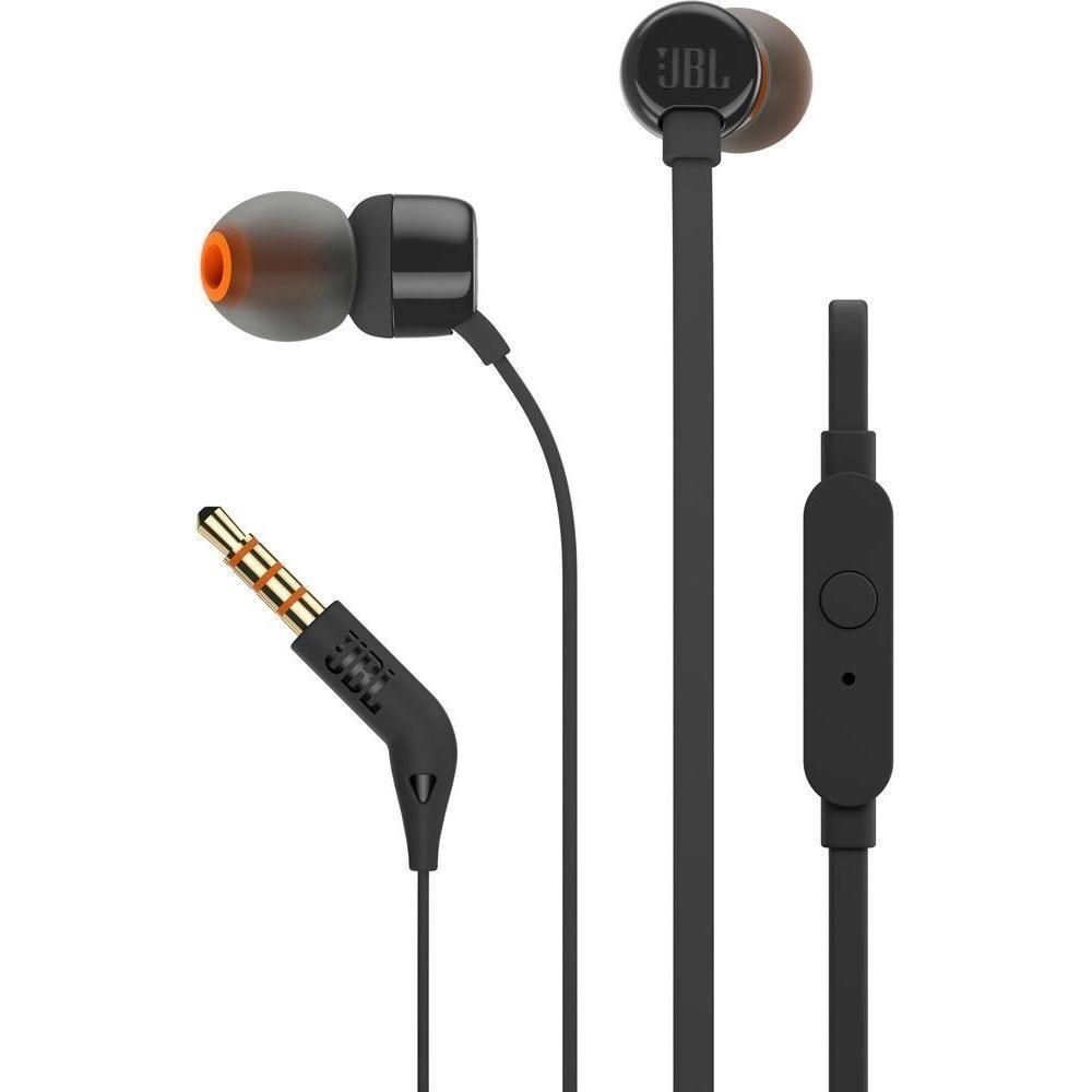 [KV_AKGAOSLUJBL00001] JBL T110 headset (jack 3,5mm) with microphone, black