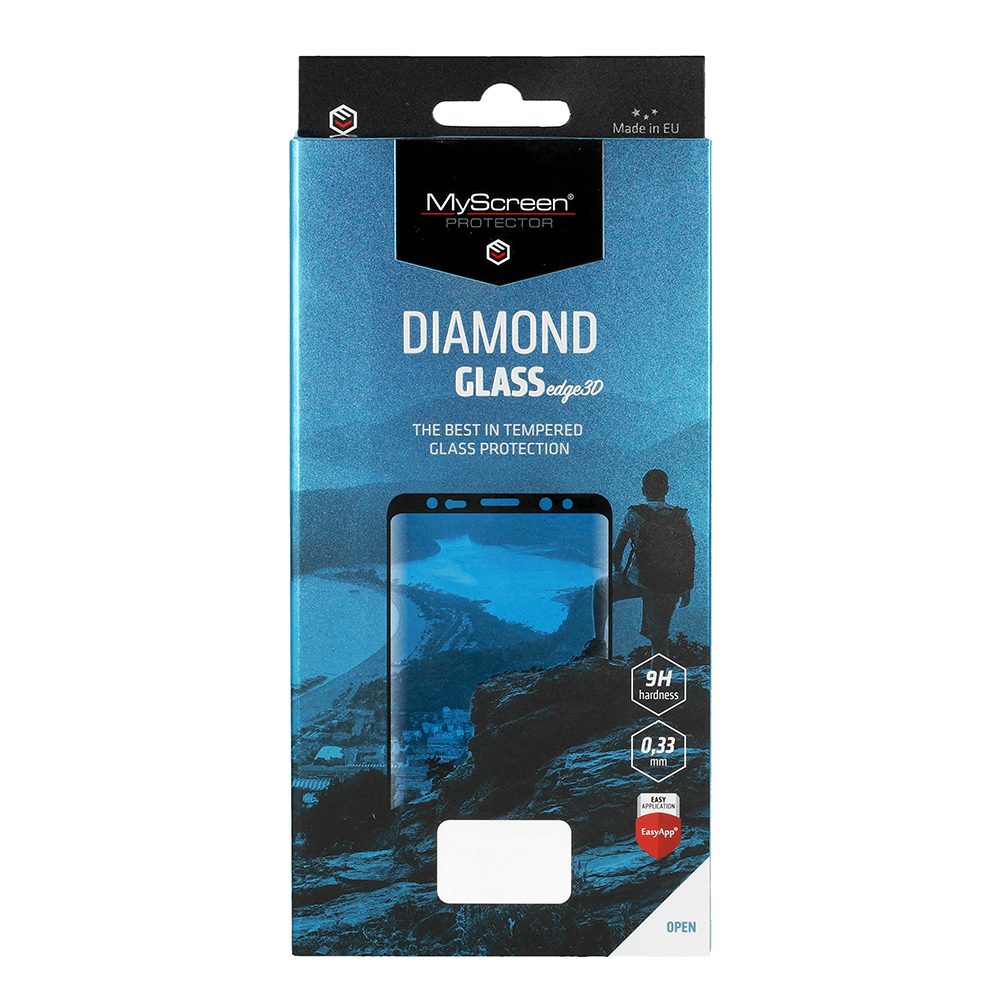 [5901924978589] Huawei Y6P tempered glass, clear (black frame)