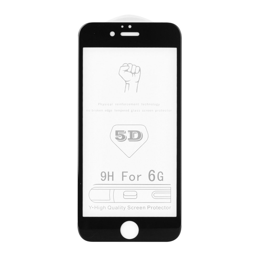 [5903396036125] Huawei Y5 2019 5D full glue tempered glass full screen, clear (black frame)