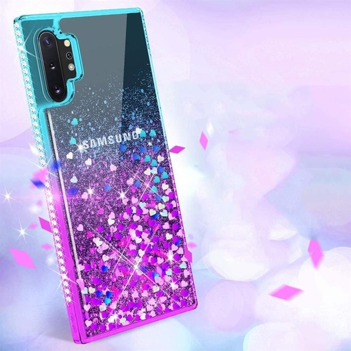 Apple iPhone 12/12 Pro diamond liquid husă spate (violet-albastru)