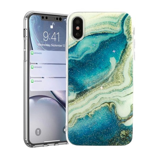 Huawei P Smart 2019 / Honor 10 Lite Vennus marble stone husă spate (Albastru închis)