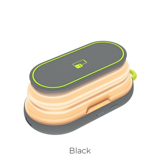 Hoco S9 power bank, 5000 mAh, LED indicator de stare, 5V 2A, negru