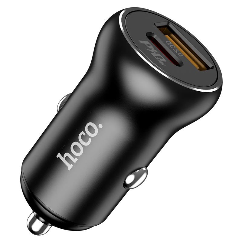 [6931474757364] Hoco NZ5 car fast charger (PD + QC charging), black
