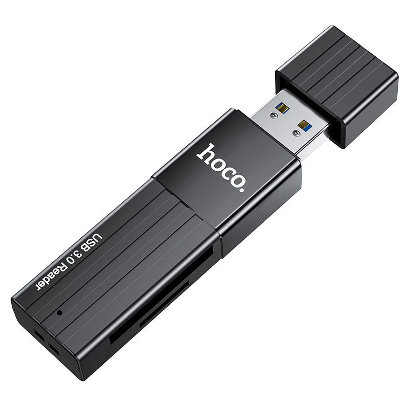 [6931474735218] Hoco HB20 kártyaolvasó, USB2.0 / USB3.0, TF/SD, black