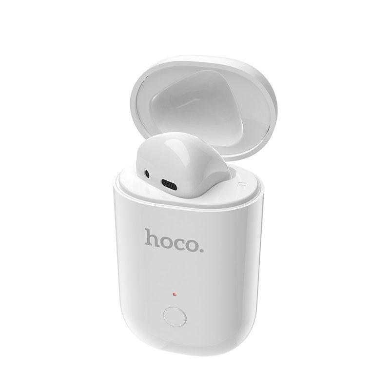 [6957531094319] Hoco E39 bluetooth headset, white - red tokkal