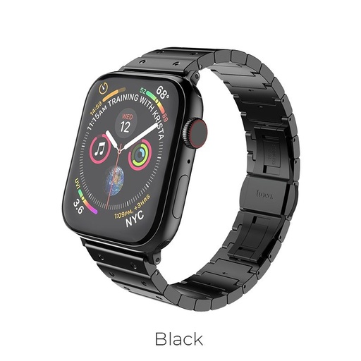 Hoco Apple Watch Series1/2/3/4/5(38/40mm) WB07 oțel inoxidabil curea, Negru