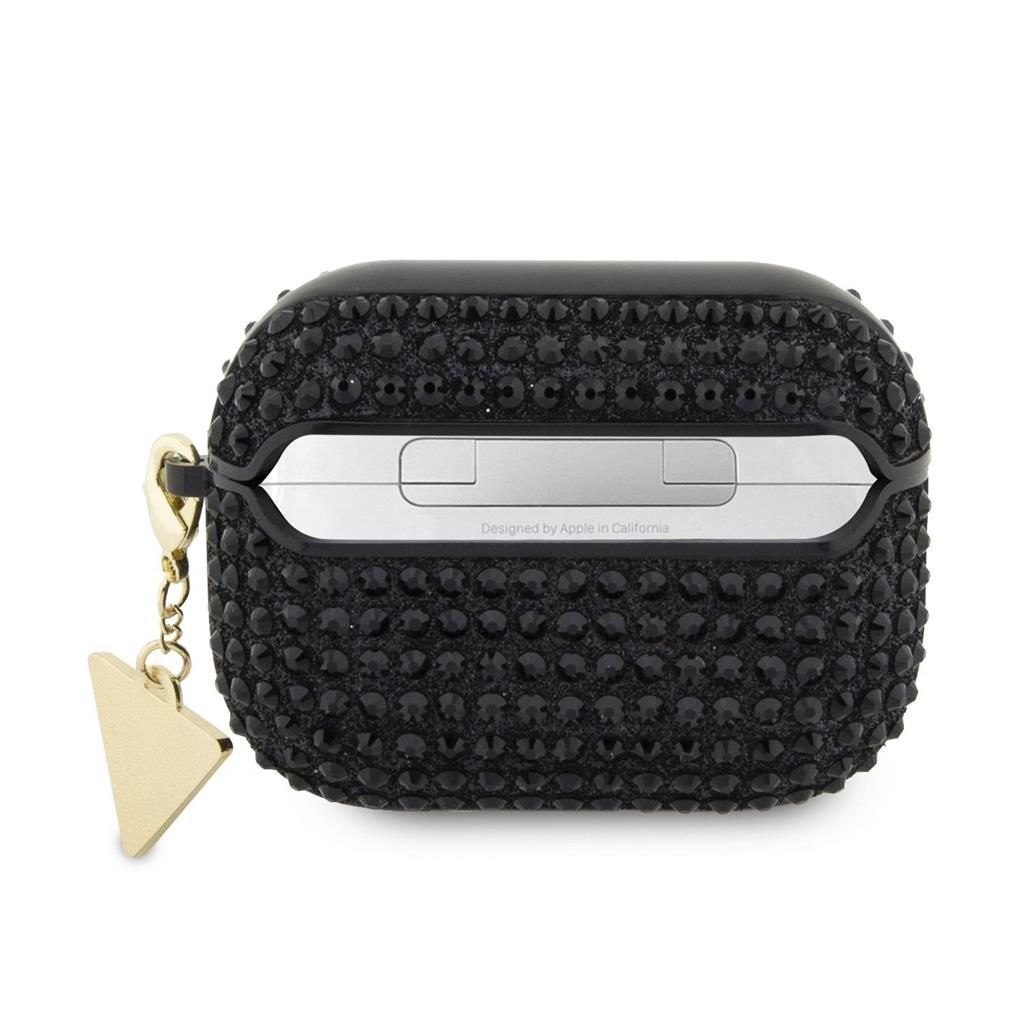 [GUAP2HDGTPK] Guess Rhinestones Triangle Metal Logo case AirPods Pro 2 (Black) - GUAP2HDGTPK