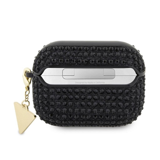 Guess Rhinestones Triangle Metal Logo husă AirPods Pro 2 (Negru) - GUAP2HDGTPK