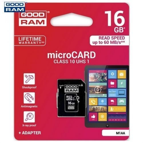 [5908267913208] Goodram microSDHC 16GB class10 memory card M1AA-0160R11