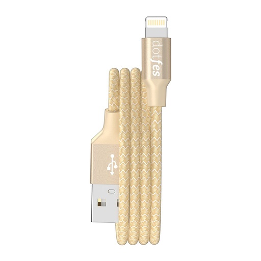 Dotfes A06 textil lightning cablu, auriu