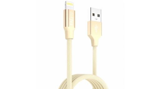Dotfes A01F MFI licențiat lightning cablu, auriu