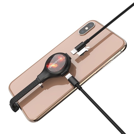 Borofone BV10 lightning distribuitor (lightning audio+lightning încărcător port), negru