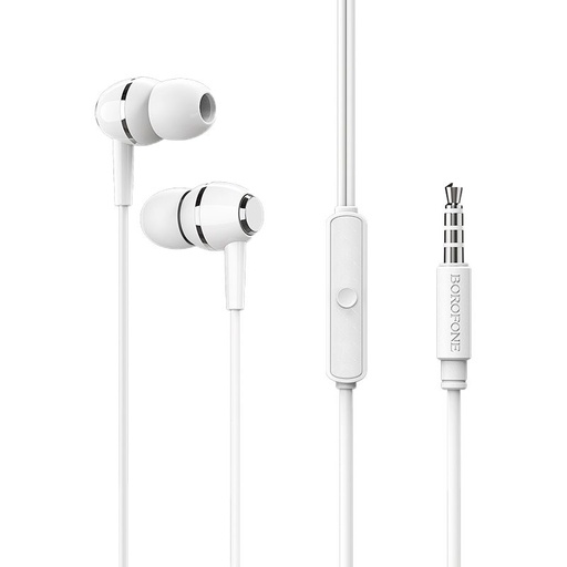 Borofone BM36 headset (jack 3,5mm) cu microfon, alb