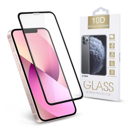 Apple iPhone XR/11 10D Flexibil sticlă securizată, transparent (negru ramă)