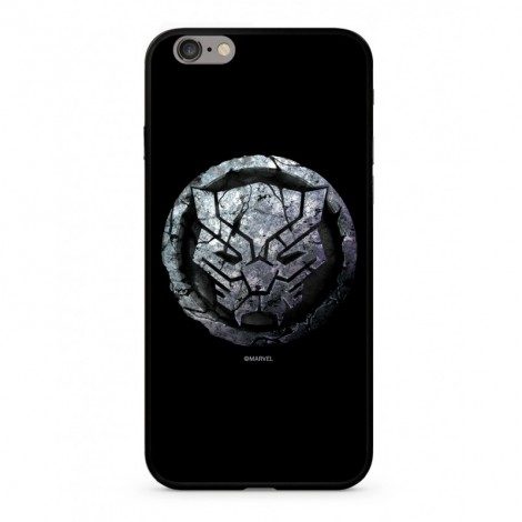 Apple iPhone XR Marvel Negru Panther 015 sticlă husă spate (Negru)