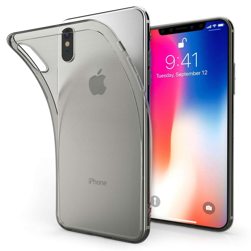 [KV_FP4785412541266] Apple iPhone X / iPhone XS ultra slim 0,3mm tpu back cover case (Smoke)