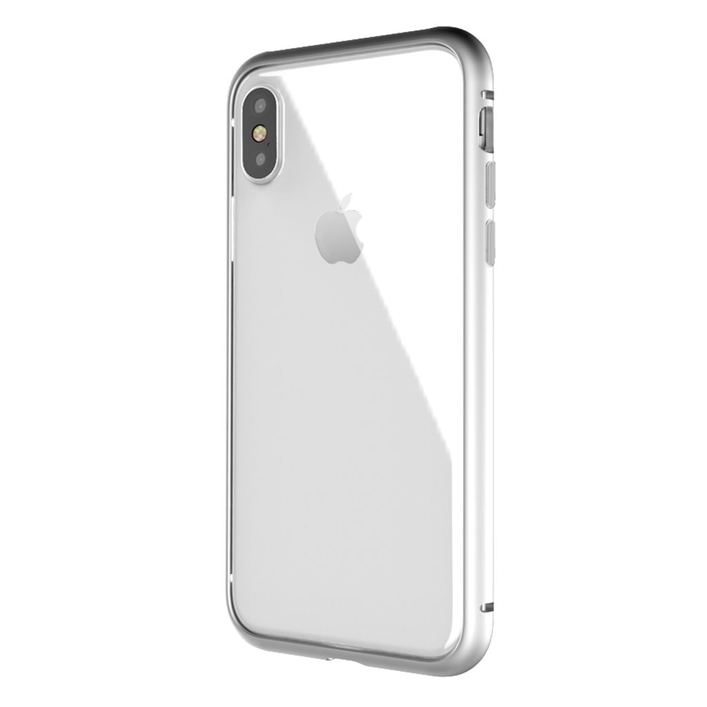 [KV-489151231] Apple iPhone X / iPhone XS magnetic adsorption back cover case (White)