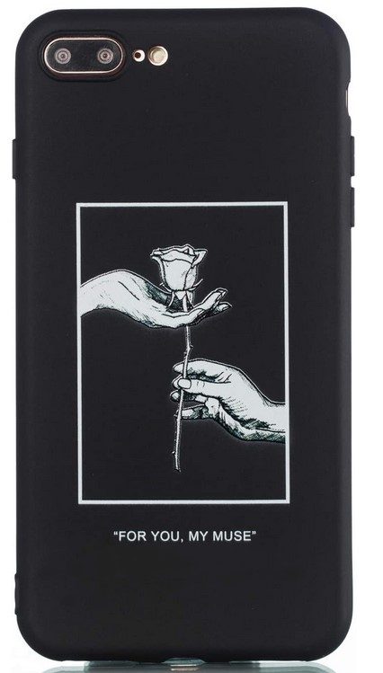 [5999094622197] Apple iPhone 7 /8/ SE2 rose back cover case (Black)