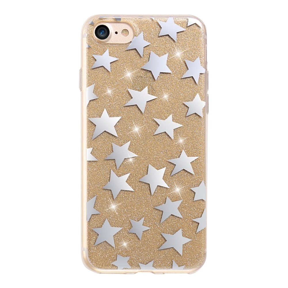 [FP032889] Apple iPhone 7 / iPhone 8 / iPhone SE 2020 / iPhone SE 2022 glitter stars back cover case (Gold)