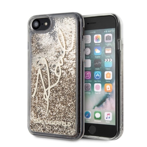 Apple iPhone 7 / iPhone 8 / iPhone SE 2020 / iPhone SE 2022 Karl Lagerfeld signature premium husă spate (Auriu - KLHCI8TRKSGO)