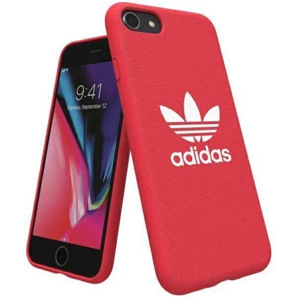 [8718846056151] Apple iPhone 7 / iPhone 8 / iPhone 8 / iPhone SE 2020 / iPhone SE 2022 Adidas OR Moduled Canvas premium back cover case (Red)