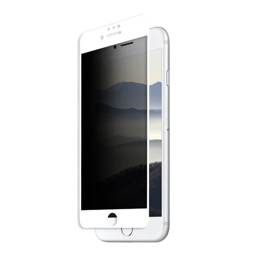 Apple iPhone 6/7/8 5D sticlă securizată complet pentru ecran, transparent (alb ramă)