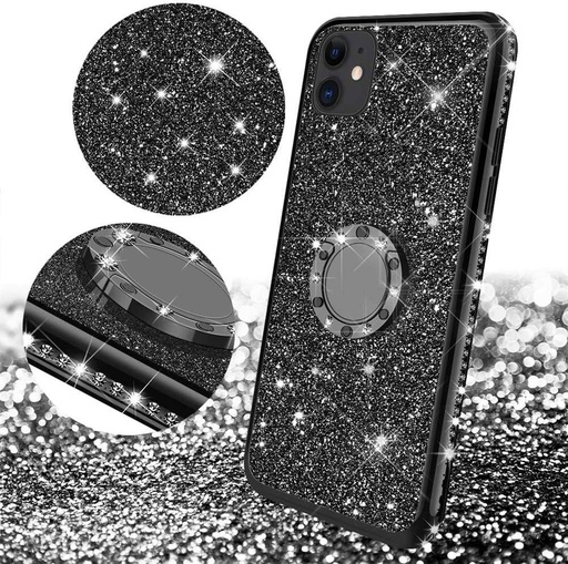 Apple iPhone 12 Mini diamond ring husă spate, (Negru)