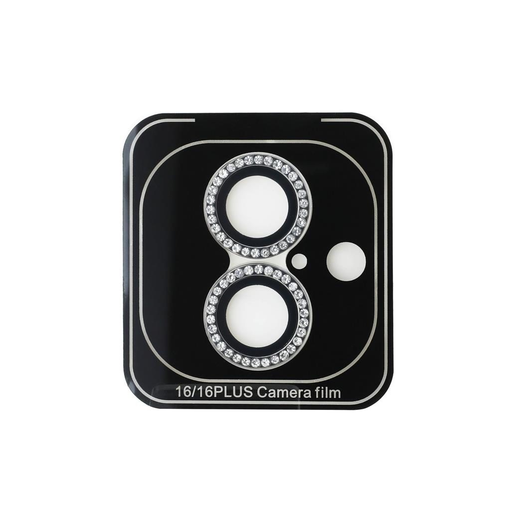 [GUCL162SGGS] Apple iPhone 16 / 16 Plus Guess Glitter lens protector (Silver) - GUCL162SGGS
