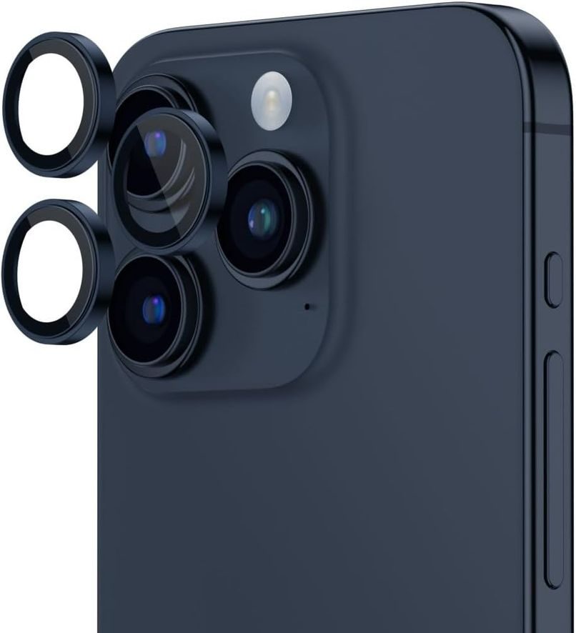 [6942007608367] Apple iPhone 15 Pro / iPhone 15 Pro Max Hoco eagle eye metal kamera tempered glass blue