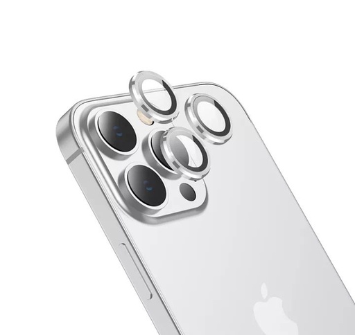 Apple iPhone 14 (6, 1) / 14 Plus (6, 7) Hoco eagle eye metal cameră sticlă securizată, argintiu