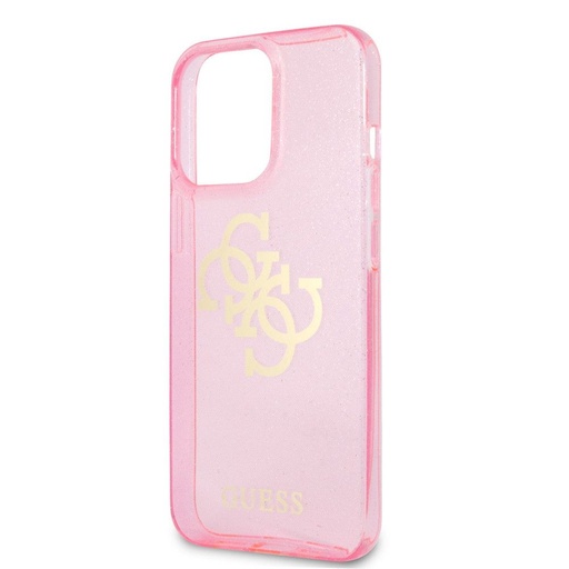 Apple iPhone 13 Pro Guess TPU Big 4G Full Glitter husă (Roz) – GUHCP13LPCUGL4GPI