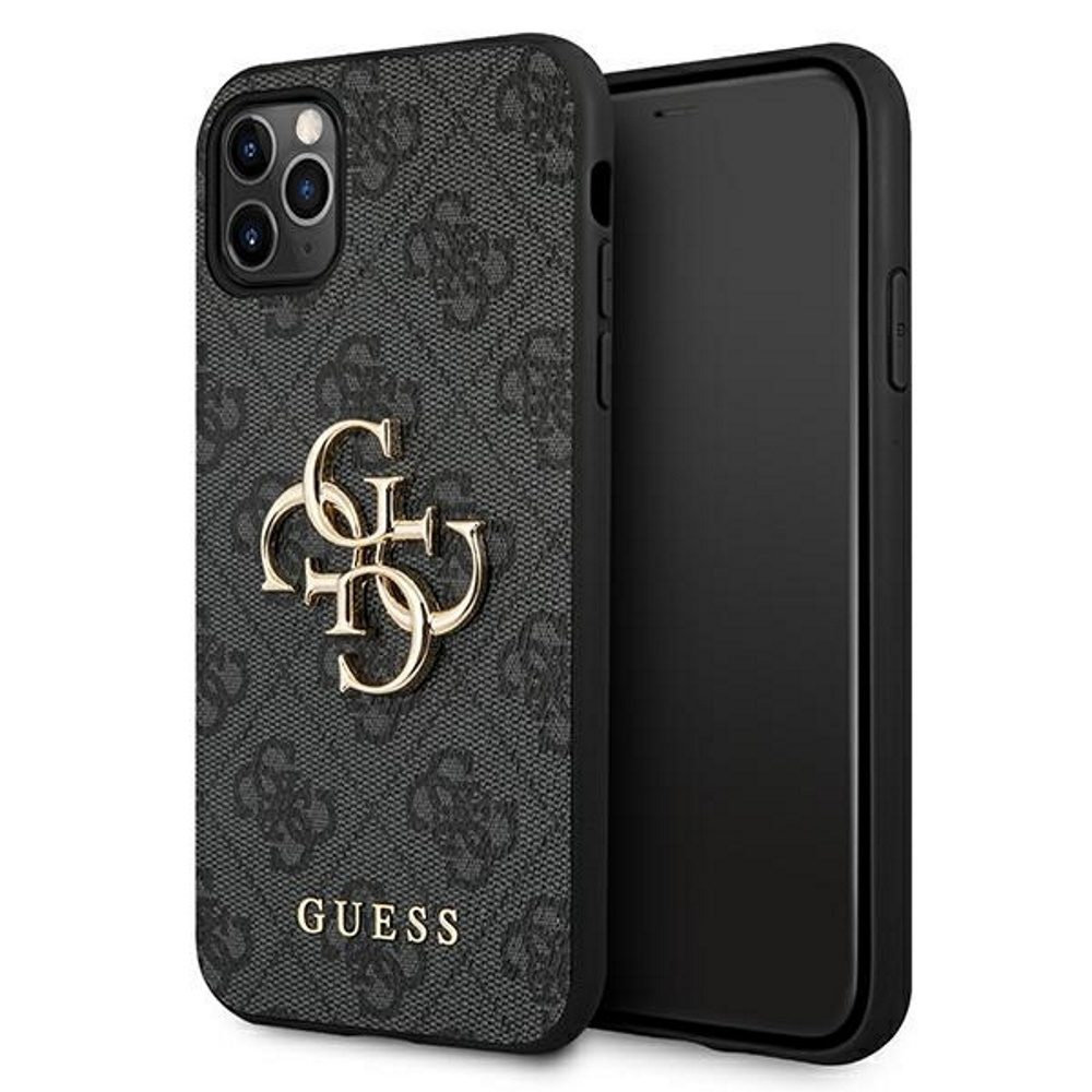 [GUHCP13L4GMGGR] Apple iPhone 13 Pro Guess PU 4G Metal Logo case (Grey) - GUHCP13L4GMGGR