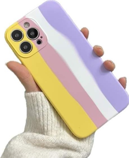 Apple iPhone 12 rainbow stripes husă spate (model 26)