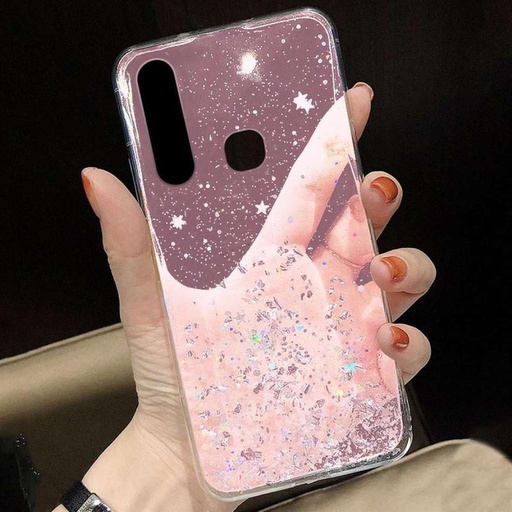Samsung Galaxy A32 4G glue glitter husă spate, (Roz)