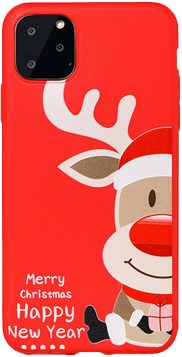 [5999094623842] Apple iPhone 12 Mini Chirstmas Moose, Santa Claus silicone back cover case (3. Pattern)